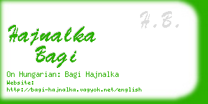 hajnalka bagi business card